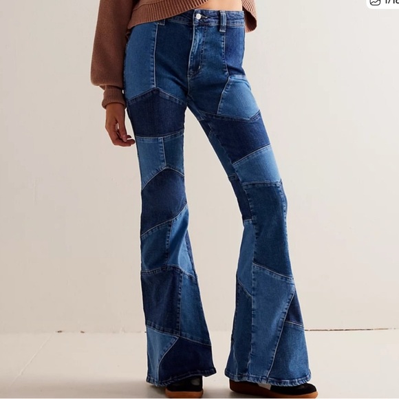 NWOT - We The Free No Boundaries Pieced Jeans - Picture 1 of 8
